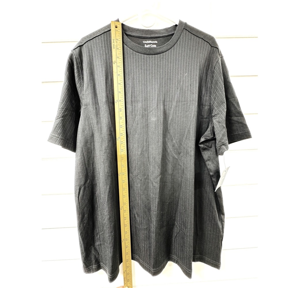 Croft & Barrow Mens XL T-Shirt Lot 2 Black Ribbed Easy Care Grey Adventure Tee - Picture 4 of 9